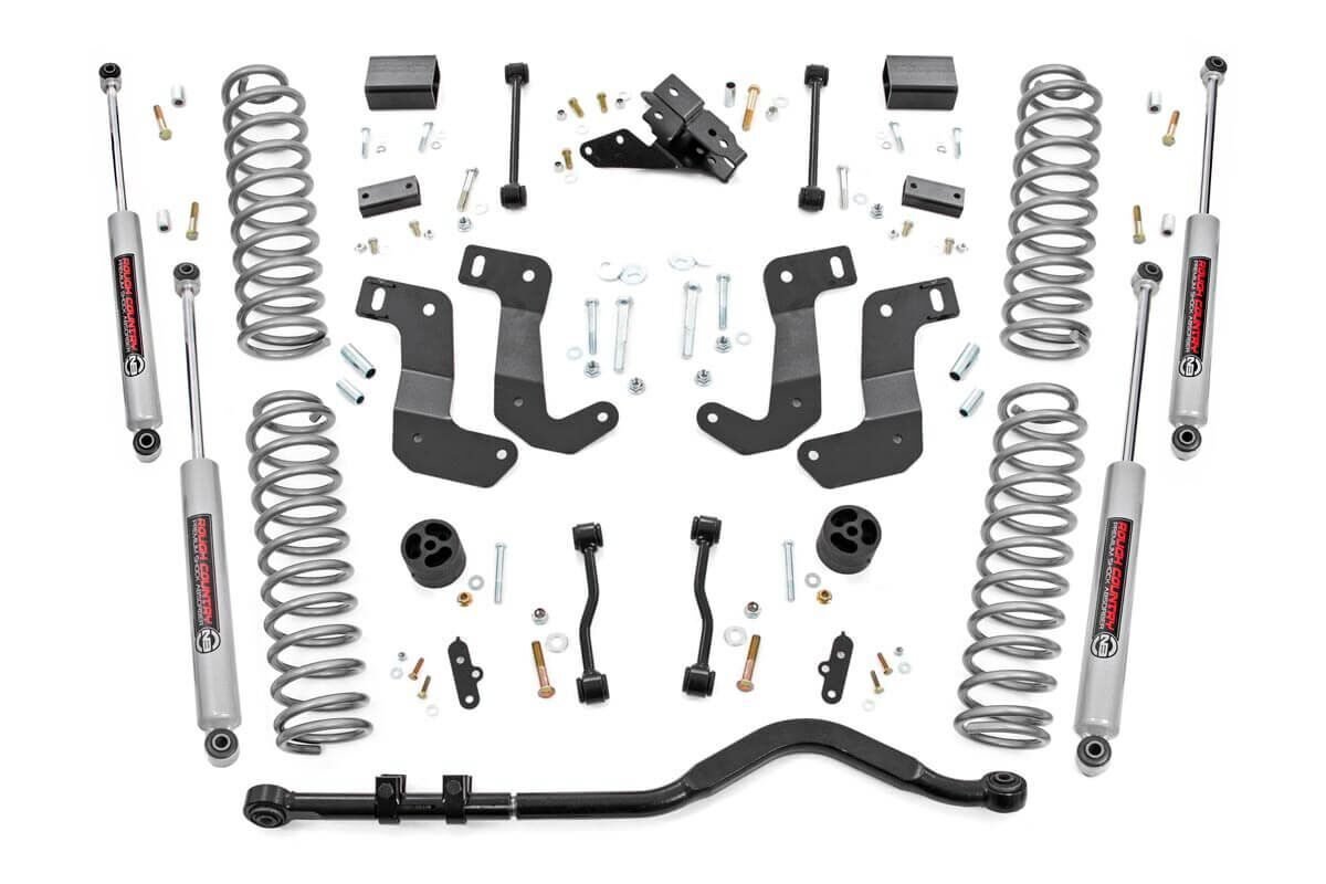 Jeep Wrangler Suspension Lift Kit - Rough Country - 3.5 Inch Lift Kit | C/A Drop - '24-'25